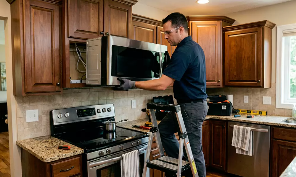 Microwave Installation in Emeryville, CA