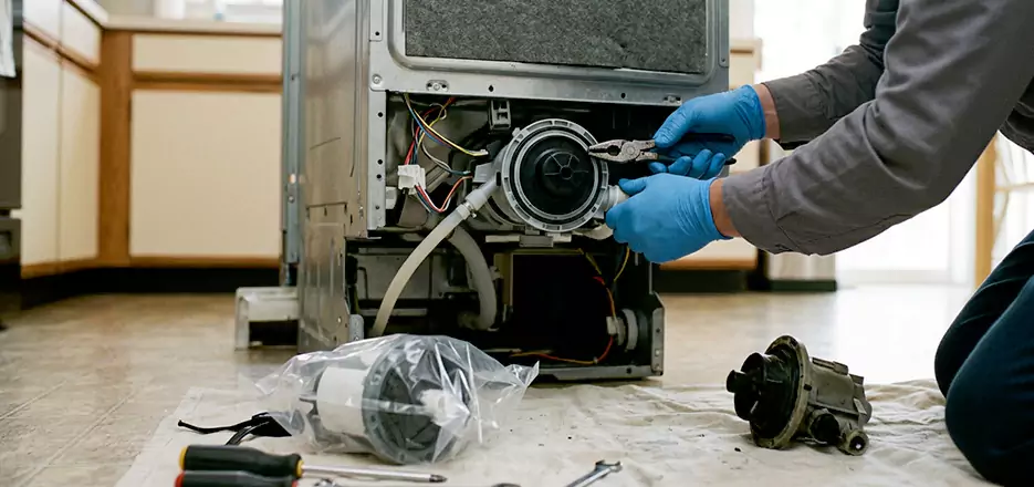 Dishwasher Motor Pump Replacement in Emeryville
