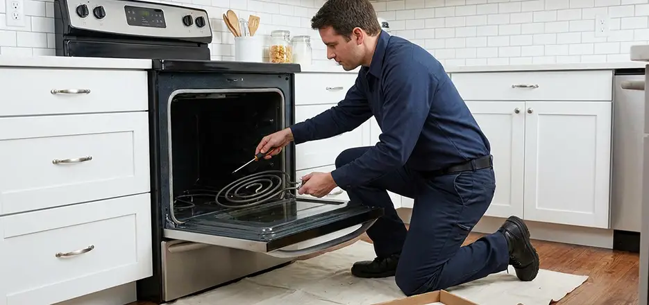 Oven Lower Heating Element Replacement in Emeryville